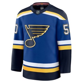St. Louis Blues Fanatics Premium Binnington 2024-25 Heim Blau Trikot - Herren